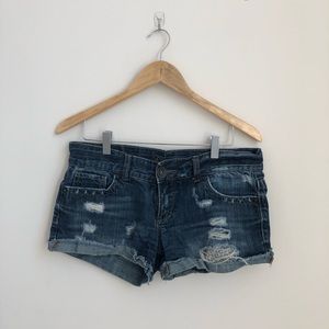 Guess Ripped Jean Shorts